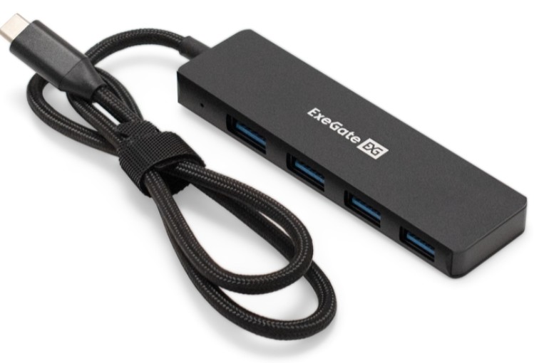Разветвитель Exegate DUB-4C/3 EX297631RUS USB-Хаб, USB Type C --> 4*USB 3.0
