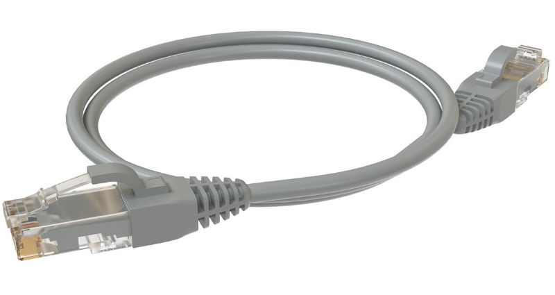 Кабель патч-корд F/UTP 5e кат. 0.3м SYSMATRIX PC 4545.5ES26.03LSZHGY 2xRJ45, экранированный, серый, LSZH, 0.3м