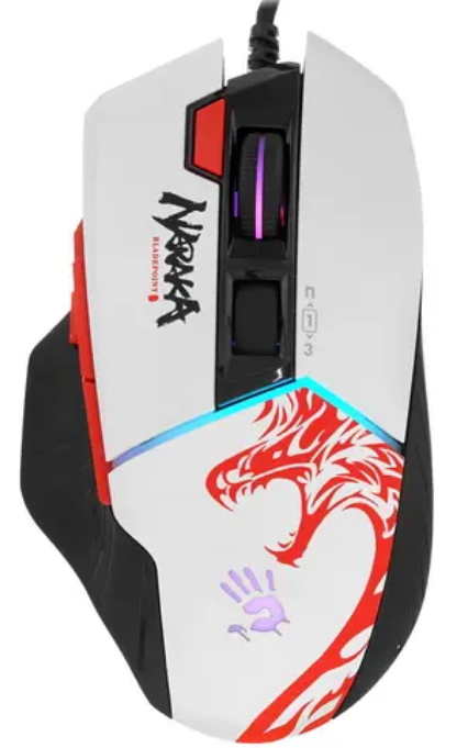 Мышь A4Tech Bloody W95 Max Naraka белый/рисунок оптическая 12000dpi USB 6but 1874609