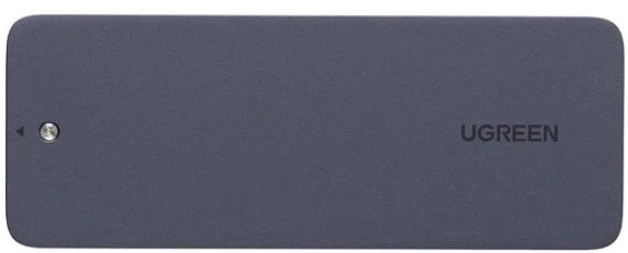 Бокс внешний UGREEN CM777 25665_ для жесткого диска M.2 NVMe SATA SSD Enclosure (20Gbps). цвет: серый космос