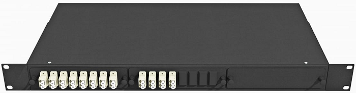 Кросс оптический стоечный TopLAN КРС-Top-1U-24LC/U-OM2-BK 19, 24 LC/UPC адаптера, многомодовый, 1U, черный, укомплектованный