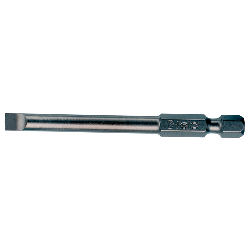 Бита Felo 03052710 плоская шлицевая серия Industrial E6.3 SL5,5х1,0х73мм, 5шт
