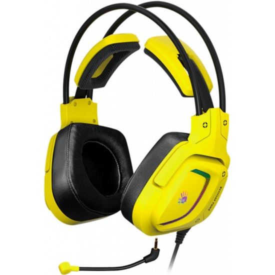 Гарнитура A4Tech Bloody G575 желтый/черный 2м мониторы USB оголовье 1529975