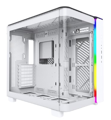 Корпус ATX Montech KING 95 WHITE без БП, боковая панель из закленного стекла, 2*USB 3.2, USB Type-C, audio