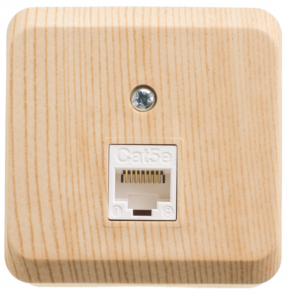 Розетка Schneider Electric KOMA-001D компьютерная RJ45 кат.5E сосна