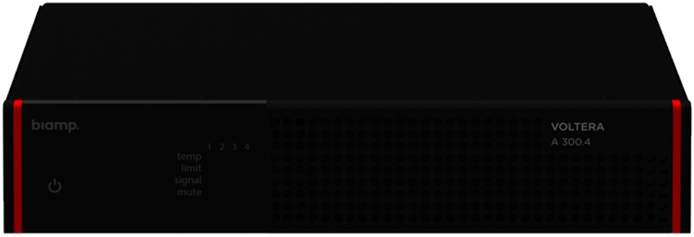 Усилитель BIAMP Voltera A 300.4 912.1949.900 четырехканальный аналоговый 300 Вт (75 Вт на канал, возможность выбора режима работы 4 Ом, 8 Ом, 70 В или