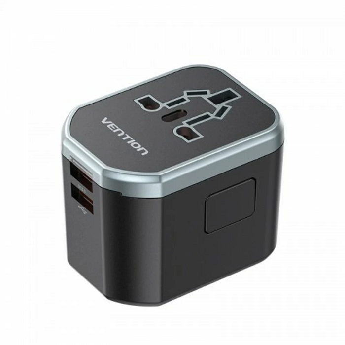 Адаптер Vention FJCB0 универсальный дорожный USB (C + A + A) Черный