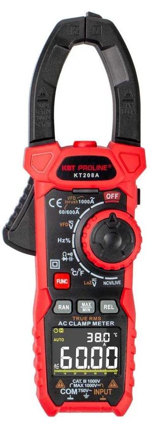 Токовые клещи цифровые КВТ 79131 КТ 208А серия PROLINE