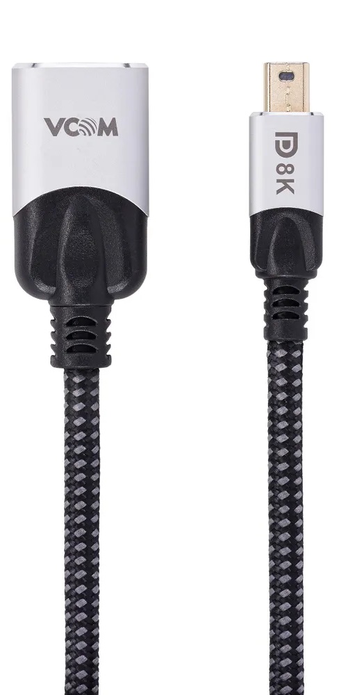 Кабель интерфейсный mini DisplayPort-DisplayPort VCOM CG685F-0.5 v1.4, 8K@60Hz, 0.5m