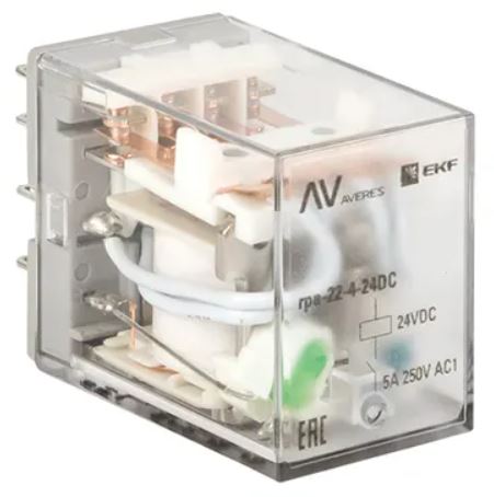Реле промежуточное EKF rpa-22-4-24DC RPA 22/4 5A 24В DC
