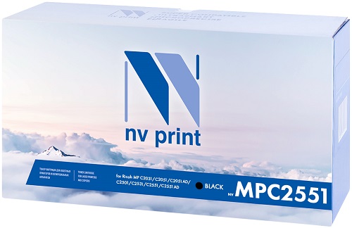 Тонер-картридж NVP NV-MPC2551Bk для Ricoh MP C2031/C2051/C2051AD/C2501/C2531/C2551/C2551AD, 10000k, черный