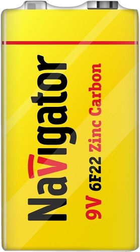 Батарейка Navigator NBT-NS-6F22-SH1 солевая крона 6F22 (уп.1шт) (94762)