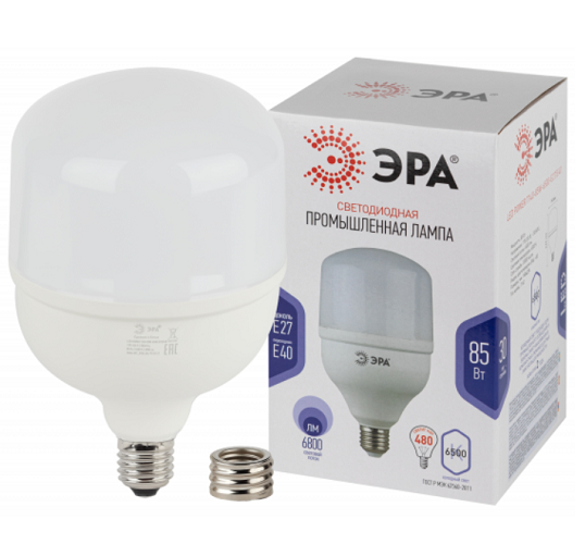 Лампа светодиодная ЭРА Б0032088 LED POWER T140-85W-6500-E27/E40 (диод, колокол, 85Вт, хол, E27/E40)