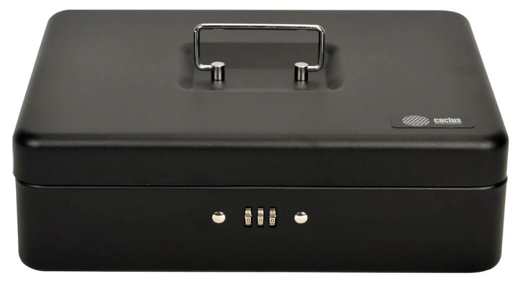 Ящик Cactus CS-DCB-004 для денег без номинала 90x300x240 графитовый сталь 1.76кг