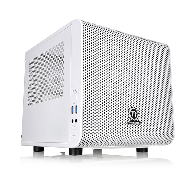 Корпус mini-ITX Thermaltake Core V1 Snow CA-1B8-00S6WN-01 белый, без БП, с окном, 2xUSB 3.0, Audio