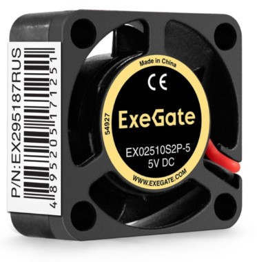 Вентилятор для корпуса Exegate EX02510S2P-5 EX295187RUS 25x25x10 mm, 10000rpm, 2.4CFM, 22dBa, 2-pin