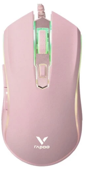 Мышь Rapoo V25S-PINK игровая проводная, розовая