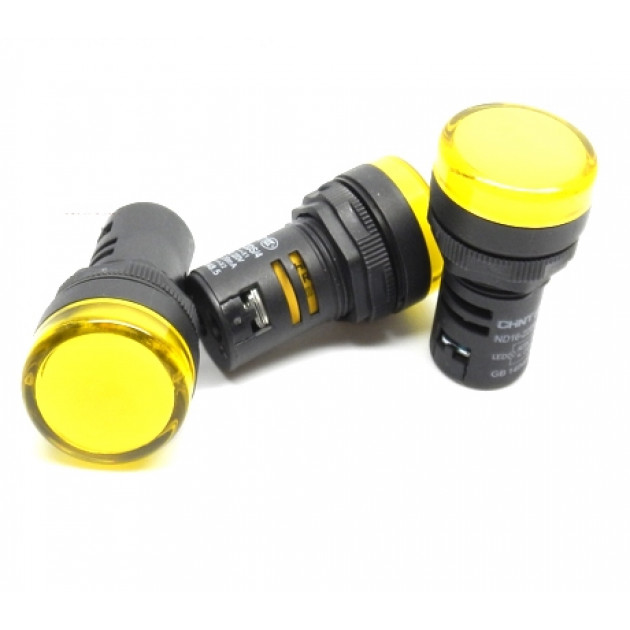 Индикатор CHINT 593076 ND16-22D/2, желт., AC/DC, 230в (R)