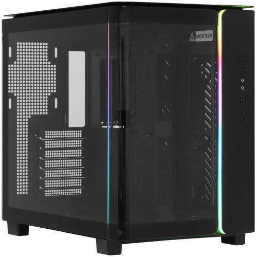 Корпус ATX Montech KING 95 BLACK без БП, боковая панель из закленного стекла, 2*USB 3.2, USB Type-C, audio