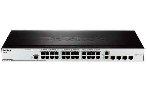 Коммутатор управляемый D-link DES-3200-28/C1A 24xUTP 10/100, 2x Combo UTP/SFP Gb, L2, 19, rev.C