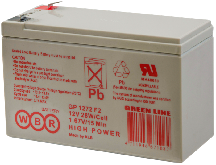 Батарея WBR GP1272 F2 (28W) WBR 12В/7.2Ач