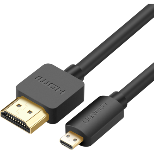Кабель интерфейсный UGREEN HD127 30148_ Micro HDMI/HDMI, 1м, черный