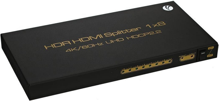 Разветвитель HDMI VCOM DD428 1=>8, 2.0v, 4K/60Hz