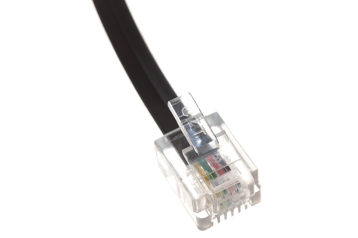 Кабель Cablexpert TC6P4C-5M-BK телефонный аппарат-розетка 5 м чёрный