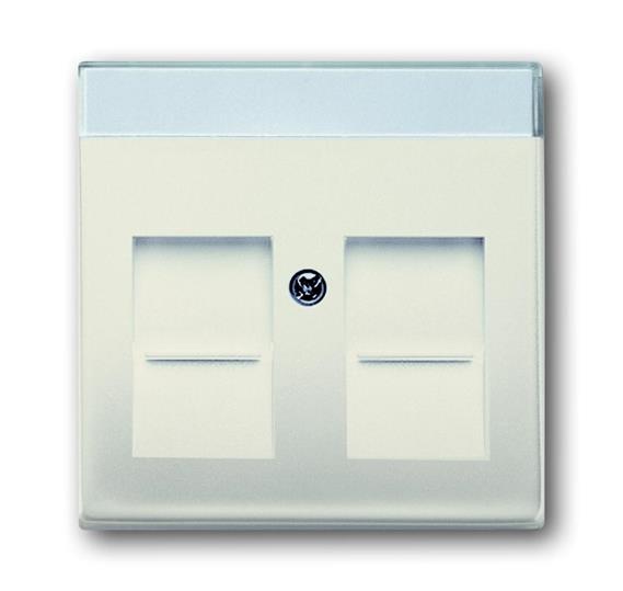 Накладка ABB 1710-0-3944 BASIC 55 (плата центральная) для коммуникац. розеток 0211 с суппортами 1810/1812/1814 (бежевая)