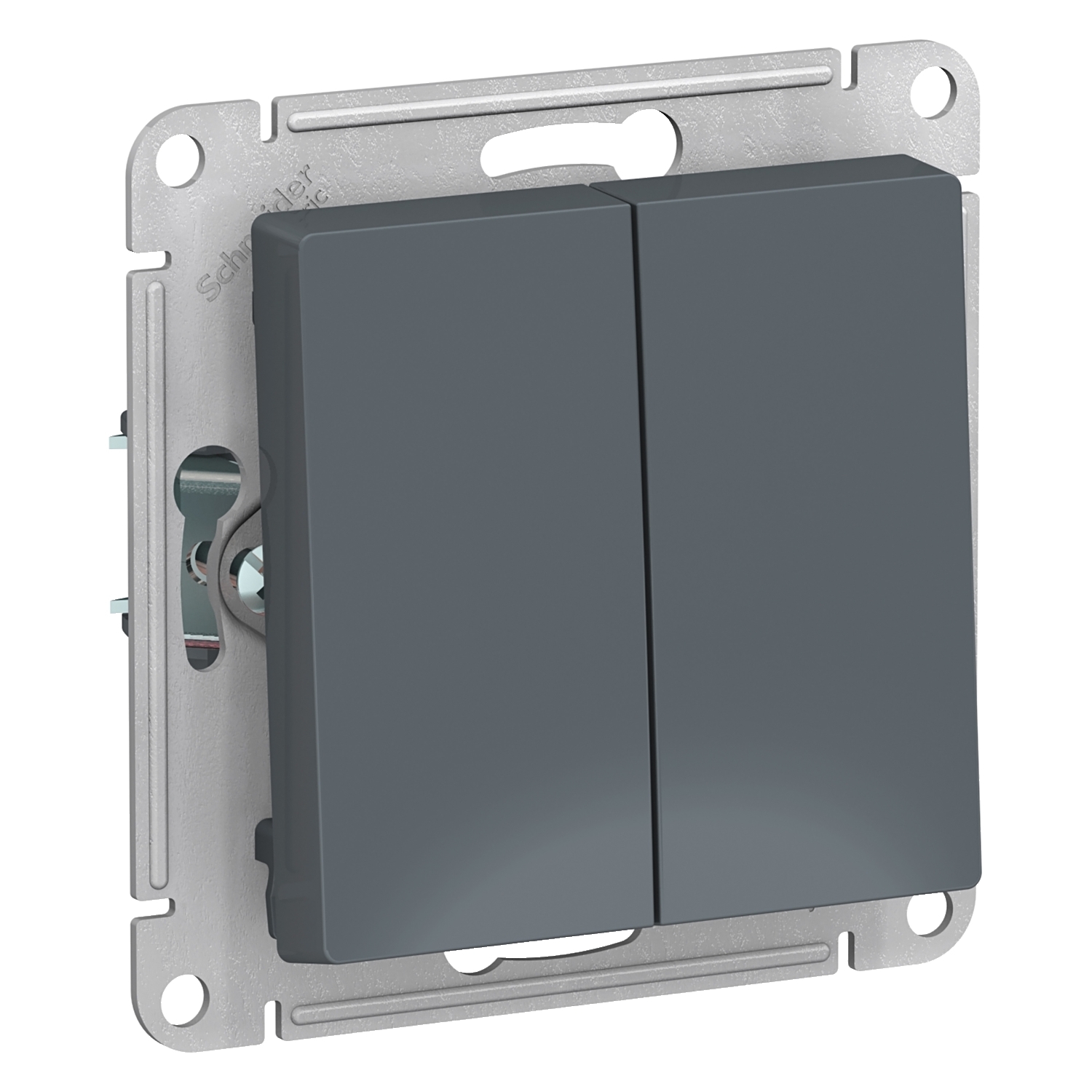 Выключатель Schneider Electric ATN000751 AtlasDesign, 2-клавишный, сх.5, 10АХ, механизм, грифель