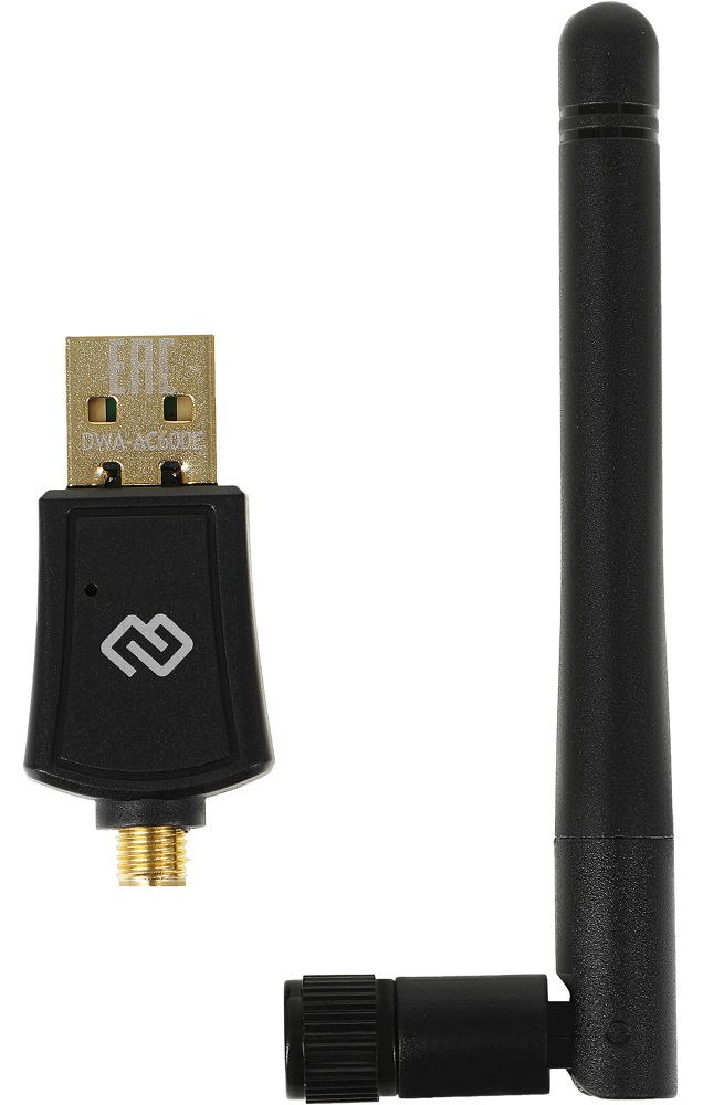 Сетевой адаптер Digma DWA-AC600E Wi-Fi USB 2.0 (ант.внеш.съем) 1ант.