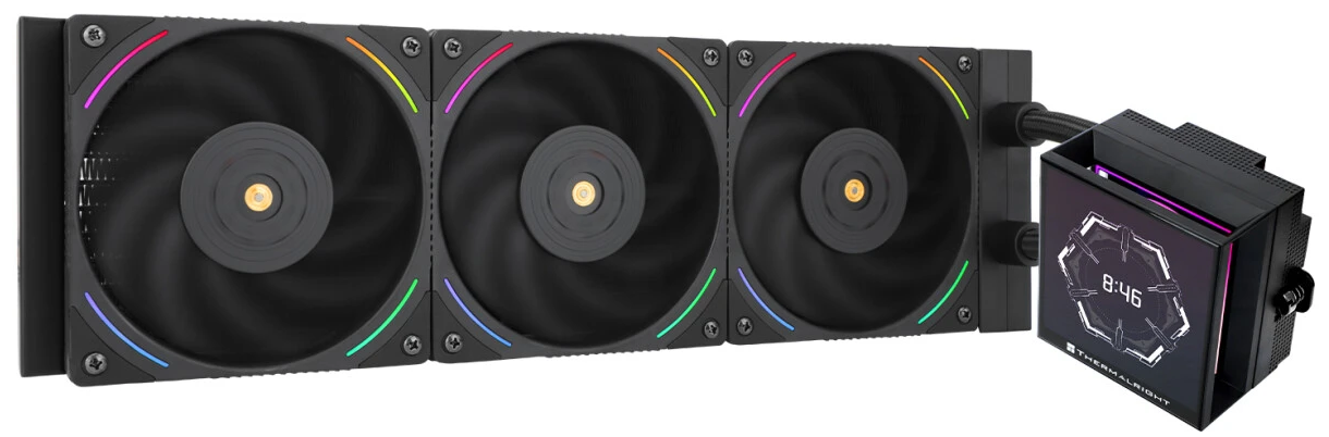 Система охлаждения жидкостная Thermalright Hyper Vision 360 Black ARGB LGA115x/1200/1700/1851/AM4/AM5 (3*120mm, 2150rpm, 207CFM, 27dBa)