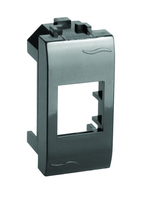Адаптер DKC 77607N для информационных разъемов Keystone, черный, 1 модуль, Brava