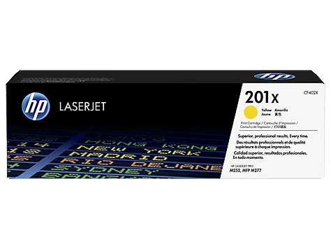 Картридж HP 201X CF402X желтый для HP CLJ Pro M252, M277 (2300стр.)