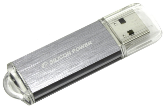 Накопитель USB 2.0 32GB Silicon Power Ultima II SP032GBUF2M01V1S серебристый