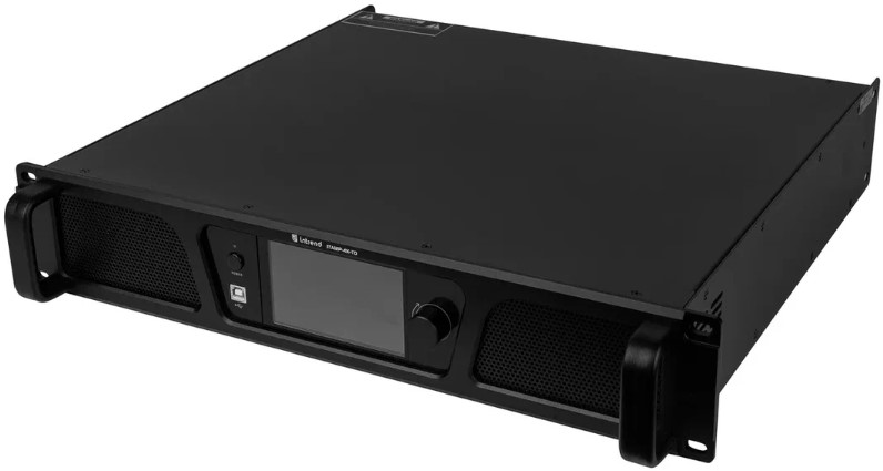 Усилитель INTREND ITAMP-4K-TD четырехканальный, 4x1000W/8Ом, 4x1600W/4Ом, 4x600/70V, мостовой режим: 2х2560W/8Ом; 2х1250/100V, поддержка Dante, встрое