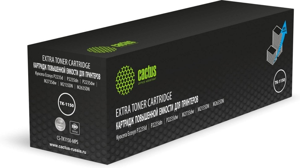 Картридж Cactus CS-TK1150-MPS лазерный черный (5000стр.) для Kyocera Ecosys P2235d/P2235dn/P2235dw/M2735dw/M2135DN/M2635DN