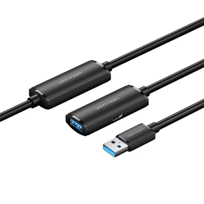 Кабель-удлинитель Vention CBMBL активныйUSB 3.0 AM/AF с усилителем - 10м Черный