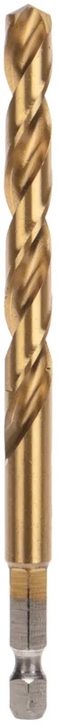 Сверло KRANZ KR-91-5509 по металлу, 8мм, Р6М5, ТИТАН, шестигранный хвостовик (1 шт. в упаковке) DIN 338