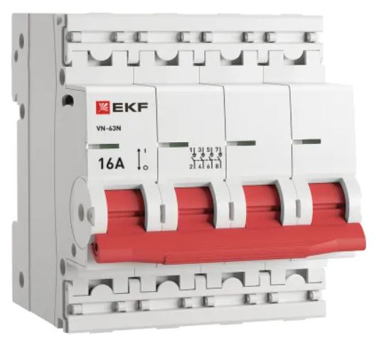 Рубильник EKF S63416 4P 16А ВН-63N PROxima