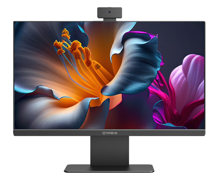 Моноблок 23.8'' Irbis Groovy AIO 24N100M282C N100/8GB/256GB/1920x1080/kbd/mouse/GbitEth/WiFi/BT/cam/Win11Pro/black