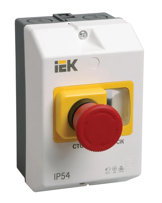 Оболочка защитная IEK DMS11D-PC55 с кнопкой Стоп IP54