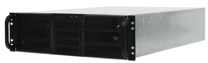 Корпус серверный 3U Procase RE306-D6H4-FC-55 6x5.25+4HDD,черный,без блока питания(PS/2,mini-redundant,2U-redundant),глубина 550мм,MB CEB 12x10.5,4sl
