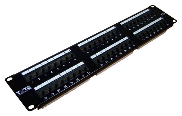 Патч-панель 19, 48xRJ45, UTP, Кат. 5е TWT TWT-PP48UTP 2U