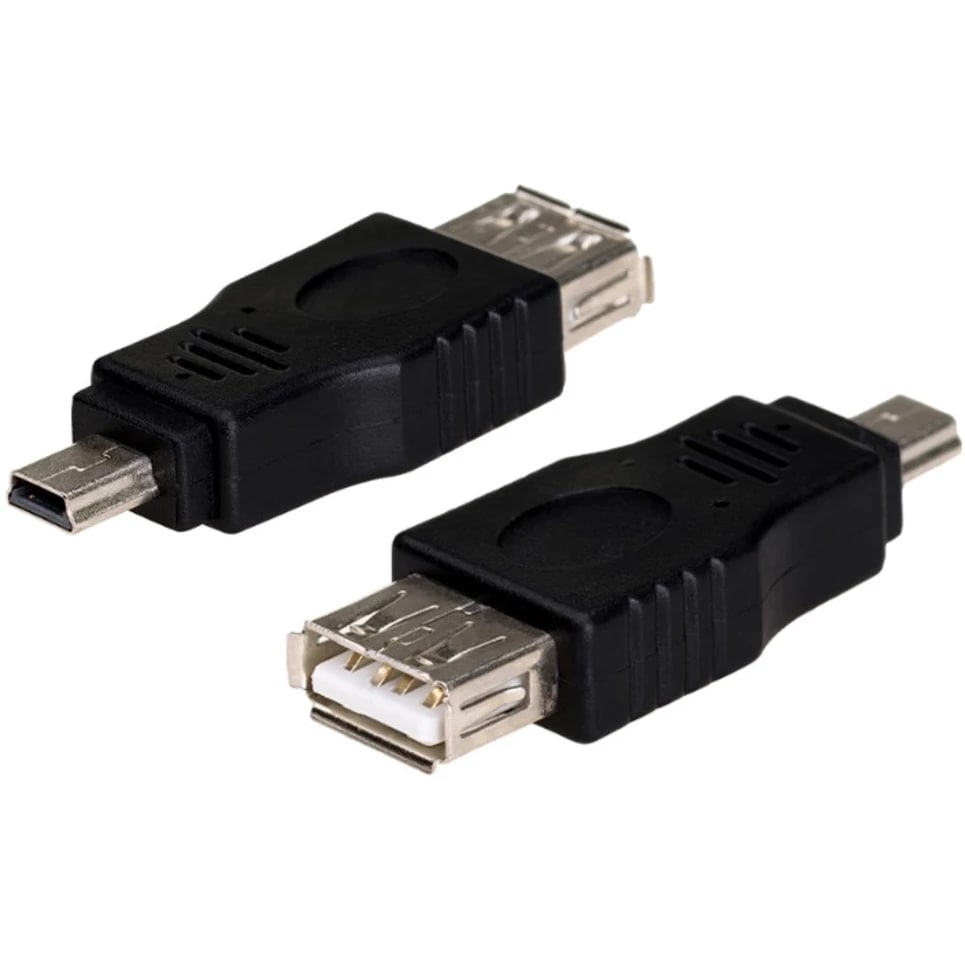 Переходник Greenconnect GCR-55252 USB 2.0 miniUSB / AF открытый коннектор, штекер - гнездо