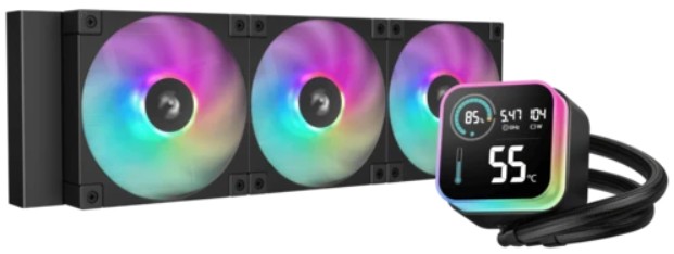  Система охлаждения жидкостная Deepcool LQ360 LGA115x/1200/1700/AM4/AM5 (TDP 300W, 2*120mm, 600-2400rpm, 72.04CFM, 38.71dBa, 4-pin)