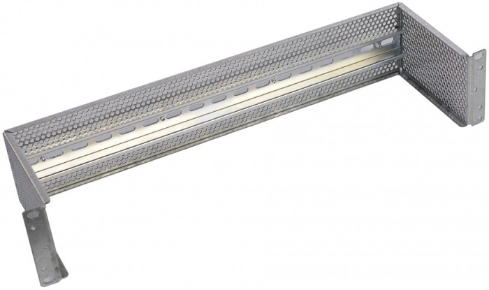 Панель Eurolan 60A-42-03-13SL 19” с DIN-рейкой 2U, 22 модуля, для промышленных коммутаторов, серебристый