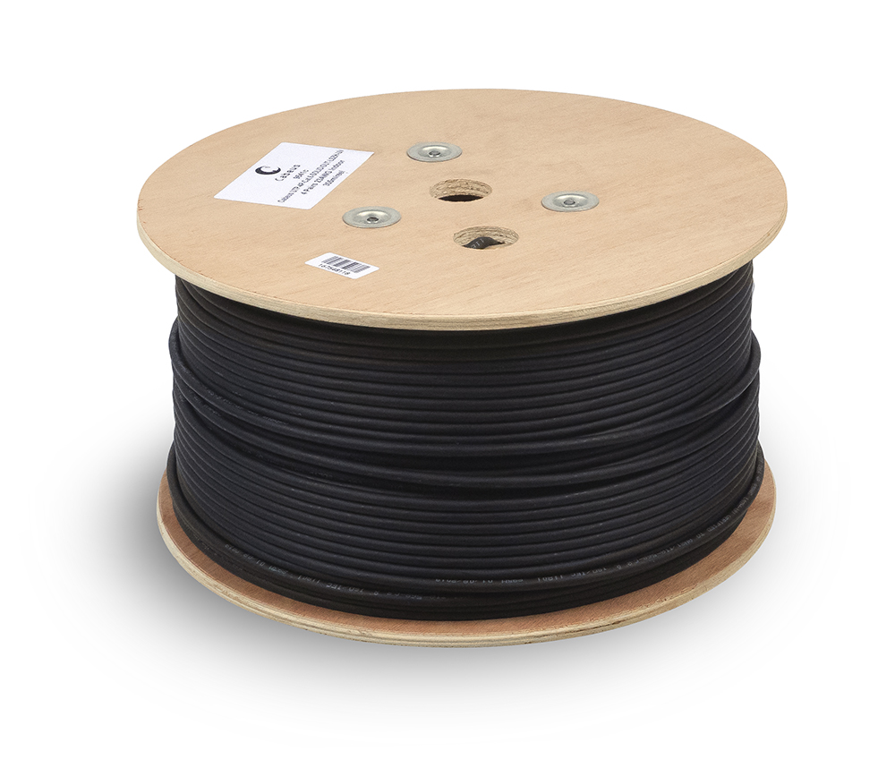 Кабель витая пара U/UTP 5e кат. 4 пары Cabeus UTP-4P-Cat.5e-SOLID-OUT-PE-UV Кабель витая пара UTP (U/UTP), категория 5e, 4 пары (24 AWG), одножильный
