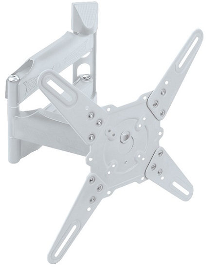 Кронштейны Kromax Кронштейн настенный Kromax ATLANTIS-40 Kromax_20216 22-65, макс. 40кг, поворот и наклон, белый