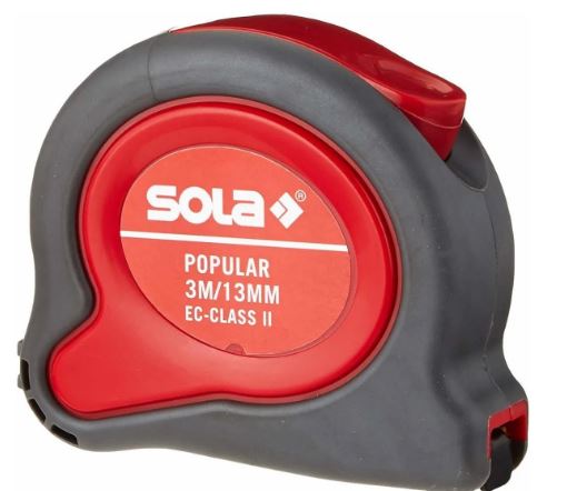 Рулетка SOLA 50024201 Popular PP 3 м, 13 мм, II класс точности